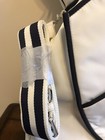 New Mark   Graham Preppy White navy Stripe Tennis Racquet Bag Nwot