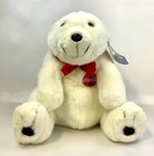 1993 Coca Cola Plush Design Polar Bear W  Red Bow 12   