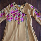 Embroidered 2 Piece Salwar Kameez Shimmer Chiffon Party Wear Dress