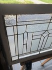   Antique Stained Glass Window Bevel   34 75 X 27 25   Architectural Salvage