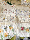 Vintage Linens- Bundle Lot Of 15  Dresser Scarves Embroidery crochet  paint   7