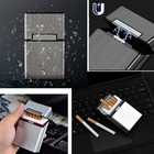 2 Pack Of Metal Cigarette Case With Magnetic Switch Flip Closure  20 Capacity   