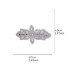 Silver Floral Bridal Wedding Clear Rhinestones Hair Clip