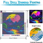 Glow-in-the-dark Diamond Art Kits For Adults  Mountain 5d Diamond Painting For W