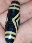 Pre-1800s Indo tibetan Old Agate Vajra 2 Eyed Dzi Bead 12 36mm