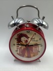 Vintage 80s Ronald Mcdonald Alarm Clock Red Twin Bell Wind Up Desk Clock
