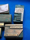 10 Antique Letterpress Lot Block Printer Advertising Cameo Leather Vtg Wood  9
