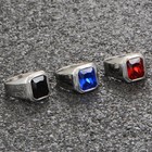21 Colors Stone Jewelry Ring Silver Gold Black Wedding Party Band Mens Size 7-13