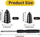 Tire Repair Rubber Nails Kit With 2 Sizes  60pcs 120pcs With Screwdriver