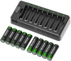 Rechargeable Aa Batteries With Charger  10 Pack 2800mah High Capacity Ni-mh D   