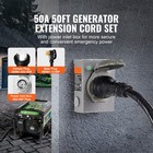 50ft 50 Amp Generator Cord And Power Inlet Box Nema 14-50p ss2-50r Stw
