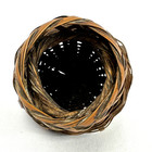Antique Japanese Handwoven Bamboo Mingei Utility Or Hanging Wall Basket
