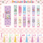 24pcs Funny Bookmarks With Tassel For Reading Reader Gift  Colorful Book Marks F