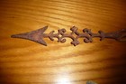 Old Weather Vane With Ruby Color Glass Fin  Moon   Shooting Star