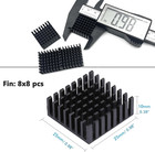 6pcs Small Heatsink 25x25x10mm   0 98x0 98x0 39inch Aluminum Heat Sink Cooler Ra