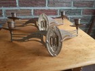 Pair Of Antique Brass Double Arm Piano Sconces Marked Gm