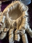 Vintage Long Blond Human Hair Doll Wig Size 14    For Bisque Or Any Doll  3450