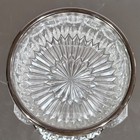 Vintage Leonard Silver Plate   Crystal Sauce Set In Original Box  No Spoon