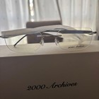 2000 Archives Rimless Eyeglasses Clear Non-prescription Lens