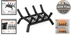 Fireplace Grate With Ember Retainer Black Heavy Duty Backyard Accessory