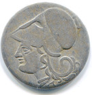 Greece Drachma 1926-b Struck On Wrong Flan 20mm 4 0 Grams Cop-nickel  Lotjul2650