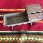 Early Primitive 19th Century Folk Art Doll Cradle Great Patina   Paint Character