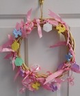 9  Hospital Door Announcement Girl Wreath Baby Shower Gift Pink Rattle Pacifier