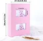 Baby Girl Photo Album 4x6 300 Pocket Pictures Leather Cover Newborn Shower Gi   