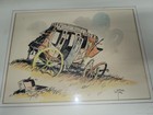 William Zivic Hand-colored Western Print    wells Fargo Stagecoach    Signed Framed
