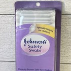 Johnson s Safety Swabs 185 Count  specially Shaped For Children  New In Worn Box