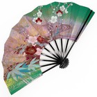 Vtg Japanese Maiogi Folding  dance School Fan Used In Original Storage Box