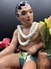 Vintage Delee Art California Hawaiian Sitting Figural Vase Maui 1949 Read Please