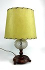 Vintage Mid Century Hollywood Regency Clear Glass Bubble Globe Table Lamp