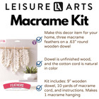 Leisure Arts Macrame Kit Feather  Macrame Kits For Adults Beginners  Wall