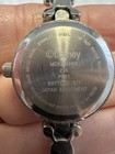 Vintage Disney Mickey Mouse Watch   Gold silver-tone Mickey Shaped Band New Batt