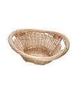 Vintage 23x18x11 Large Woven Wicker Cane Oval Laundry Basket W handles