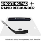 Ace Hockey Shooting Pad 30  X 60  With Rapid Rebounder - 12 5 Sqft