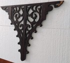 Large Pair Of Carved Antique Victorian Walnut Gingerbread Brackets Corbels 20 h