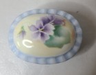 Vintage Patti Trap Floral Porcelain Jewelry Trinket Box Lidded Hand Painted Mcm