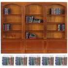 1 12 Scale Dollhouse Miniature Bookshelf With 48 Tiny Books  Brown Wood