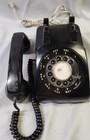 Vintage Northern Electric   Itt Black Rotary Desk Phone   Tested   Works Well