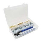 H11fk Air Hose Repair Kit With Double Ear Clamps  Crimper  1 4  Hose Barbs