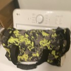 Nike Camouflage Gym Bag Zip Closure Adjustable Strap Black Yellow Gray