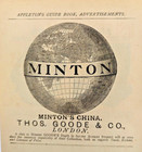 1888 Thos Goode   Co Minton s China London Advertising Engraving Ad
