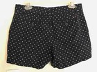 Tommy Hilfiger Womens Shorts 4 Black White Khaki Chino Polka Dot Pockets Casual