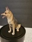 Vtg 1978 Sitting German Shepard Dog Porcelain Statue Aldon 7 5    Japan