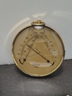 Vintage Hoffritz France Brass Thermometer   Hygrometer W box 