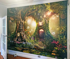 Enchanted Forest Wallpaper   Peel And Stick Wall Mural   Fantasy Nursery Decor