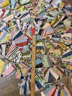 Vtg Feedsack Fabric Quilt Blocks Lot Hand Stitched 3lbs11oz 1930s 