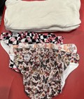 Texas Tushies Lot Of 3 Reusable Cloth Diapers-6 Inserts One Size Girls
